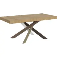 Itamoby Uittrektafel 200/304x90 cm, Volantis, natuurlijke eik, meerkleurig, poten: 4/C