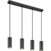 Globo Lighting Grijze hanglamp James 4-lichts
