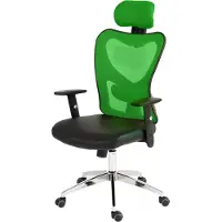 Mendler Professionele bureaustoel Atlanta, bureaustoel bureaustoel, kunstleer ~ groen
