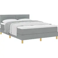 Syfax Boxspringbed met kussen Lichtgrijs 160 x 200 cm Stof