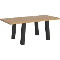 Itamoby Tafel Fester, 90x200 cm, gebleekt eikenhout met antracietkleurige poten
