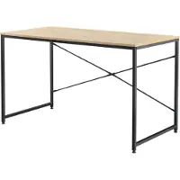 En.casa Bureau Nice 120x60x72 cm spaanplaat en metaal zwart en eiken