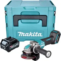 Makita GA 047 GD101 Accuslijper 40 V max. 125 mm X-LOCK Brushless + 1x accu 2,5 Ah + Makpac - zonder lader