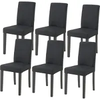 En.casa Eetkamerstoel set van 6 Hamburg eetkamerstoelen zwart []