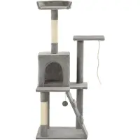 Syfax Kattenkrabpaal met sisal krabpalen 120 cm grijs