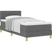Syfax Boxspringbed met kussen Donkergrijs 90 x 190 cm Stof