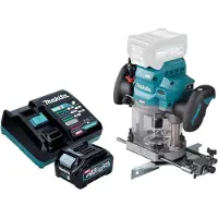 Makita RP 001 GD101 Draadloze bovenfrees 40 V max. 12 mm borstelloos + 1x oplaadbare accu 2,5 Ah + lader