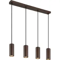 Globo Bronzen Hanglamp James 4 Lichts