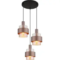 Globo Hanglamp Milley brons Ø 45cm 3-lichts