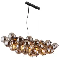 Globo Lighting Unieke hanglamp Udo smoke glas 100cm
