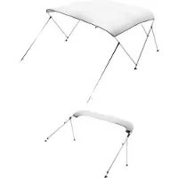 Vevor Bimini Top Bootkap Zonnescherm (3 Bogen) Gemaakt van 600D Polyester met Aluminiumlegering Frame