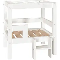 Syfax Hondenmand 55,5x53,5x60 cm massief grenenhout wit