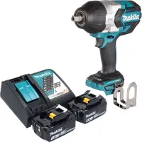 Makita DTW 1004 RF accu slagmoersleutel 18 V 1050 Nm 1/2" borstelloos + 2x oplaadbare accu 3.0 Ah + lader