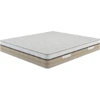 Dmora Cutler - Tweepersoonsmatras, 200x180x25h cm Wit, Hardheid 8/10 Italy