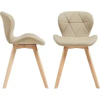 En.casa Eetkamerstoelen Älmhult set van 2 stuks beige []