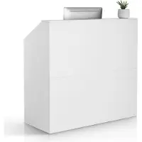 Vevor Receptiebalie Rechthoekige balietafel, receptiebalie, verkoopbalie, kassier voor schoonheidssalon, kantoor, wit (1180 x 500 x 1115 mm)