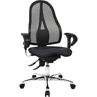 Topstar SITNESS 15 U2 - Professionele bureaustoel Zwart Stof / Netstof