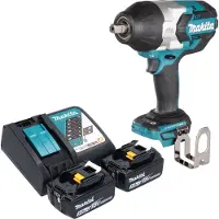 Makita DTW 1004 RT accu slagmoersleutel 18 V 1050 Nm 1/2" borstelloos + 2x oplaadbare accu 5.0 Ah + lader