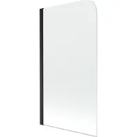 Mexen Felix badwand scherm 1-delig 70 x 140 , transparant, zwart - 890-070-001-70-00