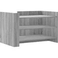 vidaXL Salontafel 80x50x50 cm bewerkt hout grijs sonoma eikenkleur