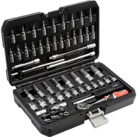 YATO Gereedschapskoffer 56-delig metaal zwart YT-14501