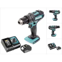 Makita DHP 482 RG1 Accu klopboormachine 18 V 62 Nm + 1x accu 6.0 Ah + lader (Oplaadbare batterij)