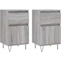 Syfax Dressoirs 2 st 40x35x70 cm bewerkt hout grijs sonoma