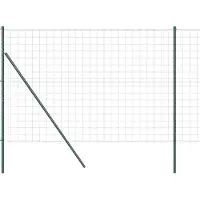 vidaXL Euro-hek met grondbevestiging 10 x 1,5 m PVC-Coated Staal Groen