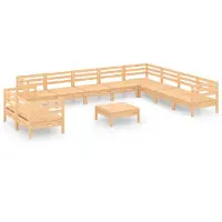vidaXL 11-delige Loungeset massief grenenhout