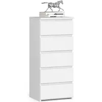 Akord Ladekast CL5 met 5 Lades / Furniture Factory / Wit / 40 x 92 x 35 cm