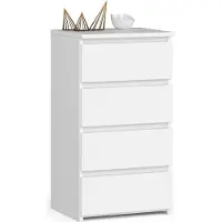Akord Kommode CL4 met 4 Lades / Furniture Factory / Wit / 40x74x35 cm