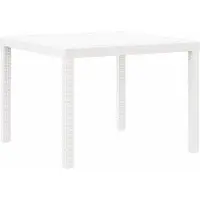 Syfax Tuinmeubel, tafel, wit, 100 x 100 x 73 cm, polyrotan