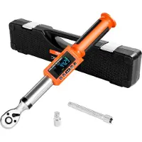Vevor Digitale Momentsleutelset met 3/8 inch aandrijving (6,7-135 Nm) 72 tanden ±2% nauwkeurige elektronische momentsleutel met vooraf ingestelde waarde en LED-melding Autoreparatie