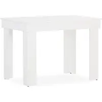 Homestyle4u Eettafel - 90x60 cm - Eetkamertafel - Massief Hout - Wit