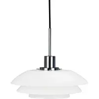 Dyberg Larsen Hanglampe , DL31, dimbare, Wit, Woonkamer, Glas, Scandinavisch