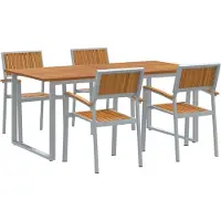 vidaXL , 5 stuks, grijs