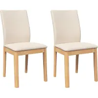 Syfax Eetkamerstoelen met kussens, 2 stuks. Gemaakt van massief rubberhout