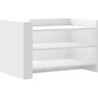 vidaXL Salontafel 80x50x50 cm bewerkt hout wit