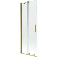 Mexen Velar 2-delige schuifbare badkuipscherm 70 x 150 , transparant, geborsteld goud - 896-070-000-01-55