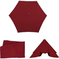 Mendler Vervangende hoes voor parasol Florida, parasolhoes Vervangende hoes, Ø 3 m polyester 6 stokken ~ bordeauxrood