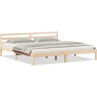 Syfax Bedframe Bruin 215,5 x 205,5 x 69,5 cm Massief Vurenhout