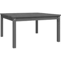 Syfax Tuintafel 82,5x82,5x45 cm massief grenenhout grijs