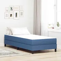 Prolenta Maison Exclusive - Bedmatras met matraskussen, blauw, 90 x 200 cm, stof