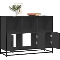 vidaXL Dressoir 100x35x76 cm bewerkt hout zwart