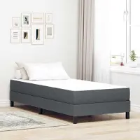 Prolenta Maison Exclusive - Bedbodem met matras, grijs, 80 x 200 cm, stof
