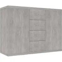 Syfax Dressoir 88x30x65 cm bewerkt hout betongrijs