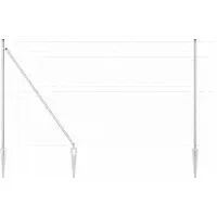 vidaXL Euro-hek met grondpennen 10 x 1,5 m Gegalvaniseerd staal Mesh