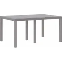 Syfax Tuinmeubelset, lichtgrijze kleur, 150 x 100 x 73 cm, gemaakt van polyrotan