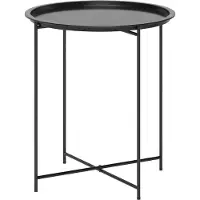 Outsunny tuintafel - Ø46 x 50H cm - staal - zwart