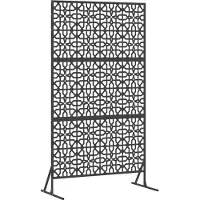 Syfax Privacyscherm 100 x 50 x 180 cm Staal Zwart